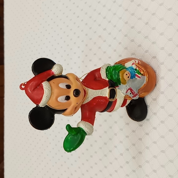 Vintage Other - ,❌ RESERVED ❌Vintage Disney Mickey Mouse Santa with Gift Bag Ornament